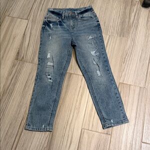 Justice Distressed Blue Skinny Jeans
